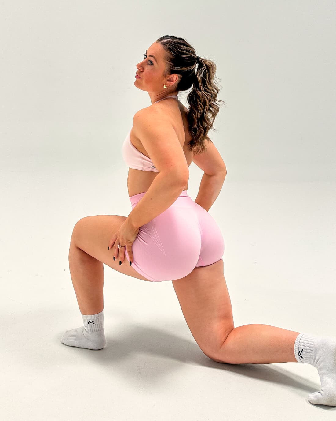Cheyanne in a kneeling lunge